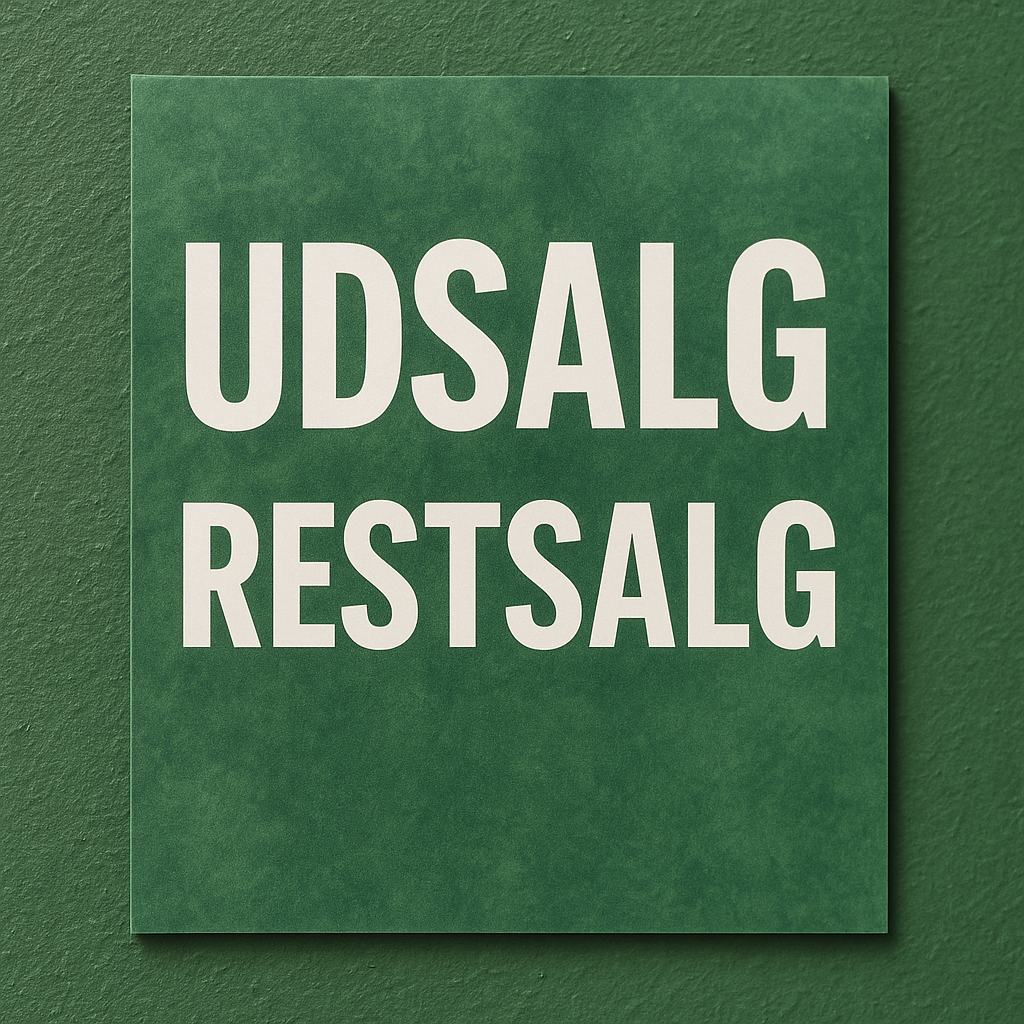 UDSALG/RESTST&Oslash;RRELSER