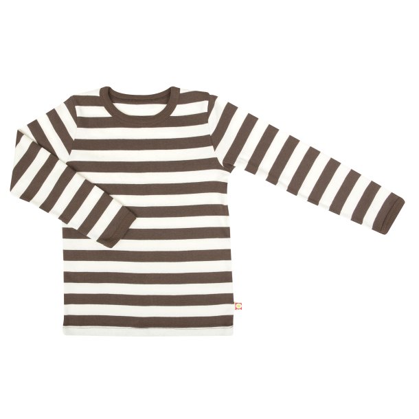 Katvig - Blouse cottonwear stripes brun