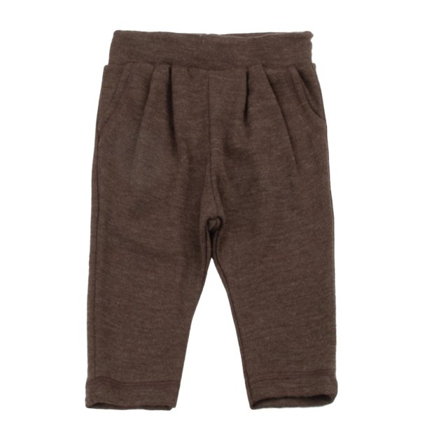 Joha - Bukser i merino uld - M�rkebrun