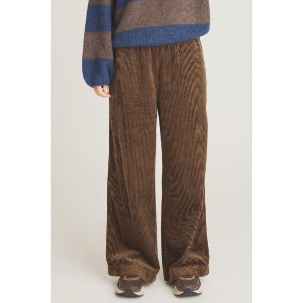 Luxzuz // One Two - Eicord Pants Bredriflet fljl - Chocolate brown