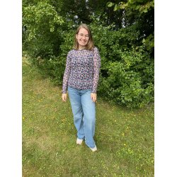 Libert - MESH top Purple/Pink Flowers