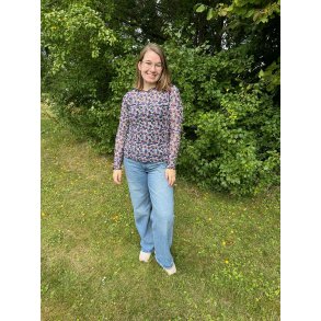 Libert - MESH top Purple/Pink Flowers