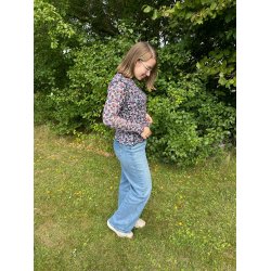 Libert - MESH top Purple/Pink Flowers