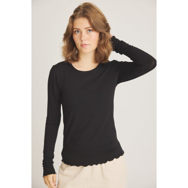 Luxzuz // One Two - Sigba Bambus T-shirt - Sort