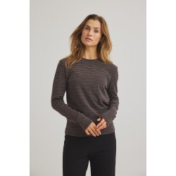 Luxzuz // One Two - Amazig Stripe T-shirt - Chocolate plum