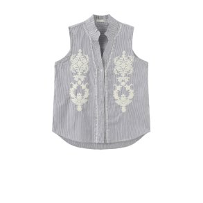 Luxzuz // One Two - Aleksandrine top - Sort stribet