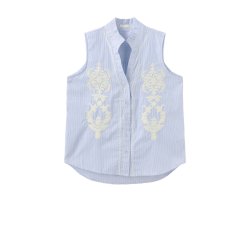  For Love &amp; Luxzuz - Aleksandrine top - bl� stribet
