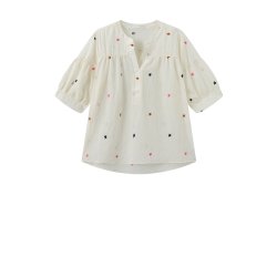 Luxzuz // One Two -  Vibse blouse - cream eller Light blue