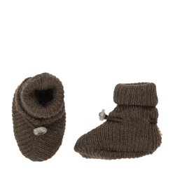 Joha - Booties double layer uld- Brun meleret eller beige meleret