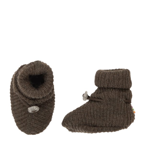 Joha - Booties double layer uld- Brun meleret eller beige meleret