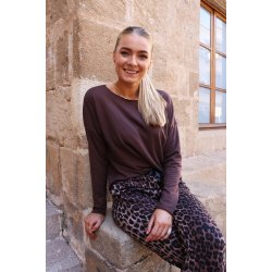 Libert - Alma LS top - brun - Fleece 