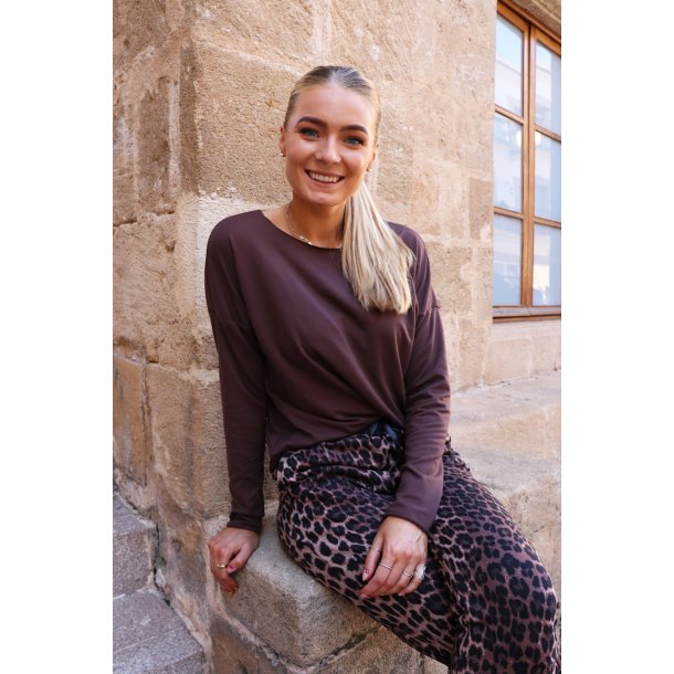 Libert - Alma LS top - brun - Fleece 