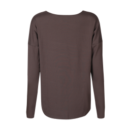 Libert - Alma LS Top Dark chokolade - Fleece 