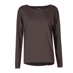Libert - Alma LS Top Dark chokolade - Fleece 