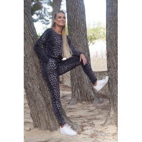 Libert� - Alma pants fleece - Dark lux leo