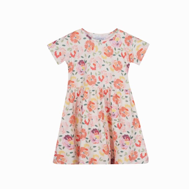 ALMA BABYDOLL DRESS KIDS CREAMY PEACH FLOWER