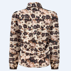 Libert - Flora LS blouse -  Brown black flower