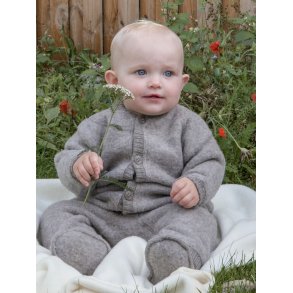 Joha - Soft wool jumpsuit -  sesame melange