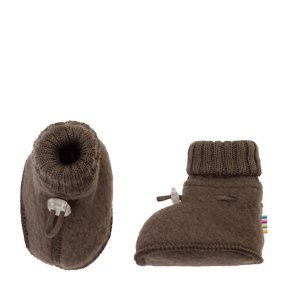 Joha - Sleeping booties soft wool - M�rke brun