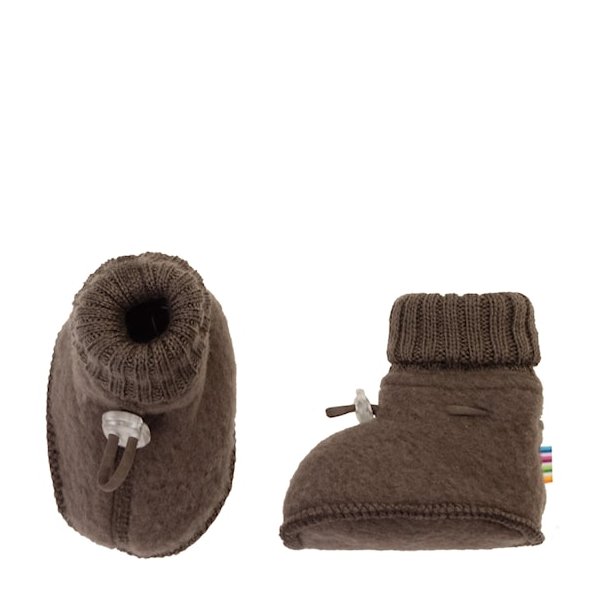 Joha - Sleeping booties soft wool - M�rke brun