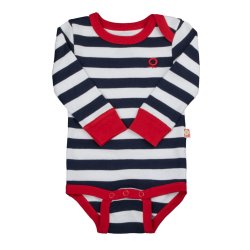 Katvig - bld stribet bodystocking Langt rme i 2 farvekombinationer 