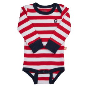 Katvig - bld stribet bodystocking Langt rme i 2 farvekombinationer 