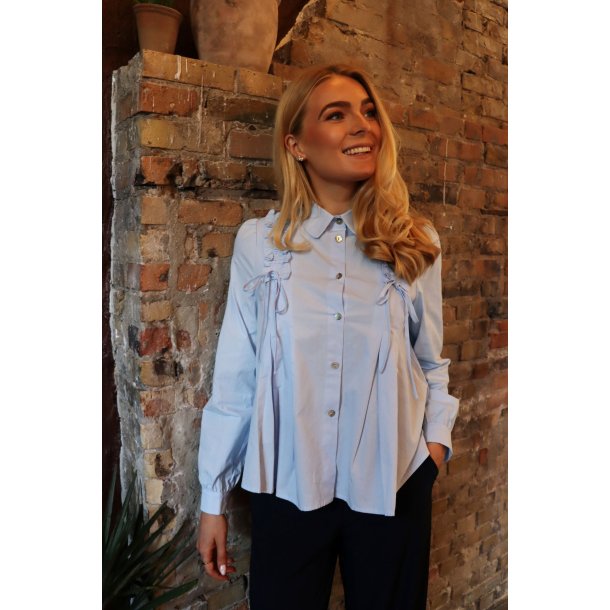 Libert - FIE-LS-Frill shirt -  Light blue
