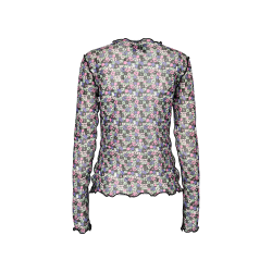 Libert - MESH top Purple/Pink Flowers