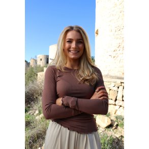 Libert - Natalia Round Neck Blouse - Brown