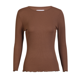 Libert - Natalia Round Neck Blouse - Brown