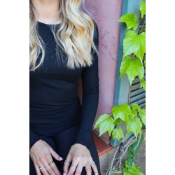 Libert - Natalia Round Neck Blouse Black