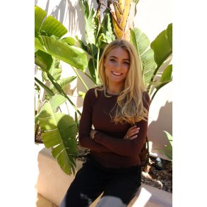 Libert� - Natalia Round Neck Blouse - Dark Brown