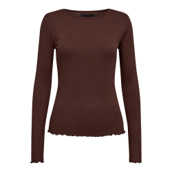 Libert� - Natalia Round Neck Blouse - Dark Brown