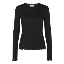 Libert - Natalia Round Neck Blouse Black