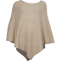 Ofelia - Alba knit poncho - sand melange