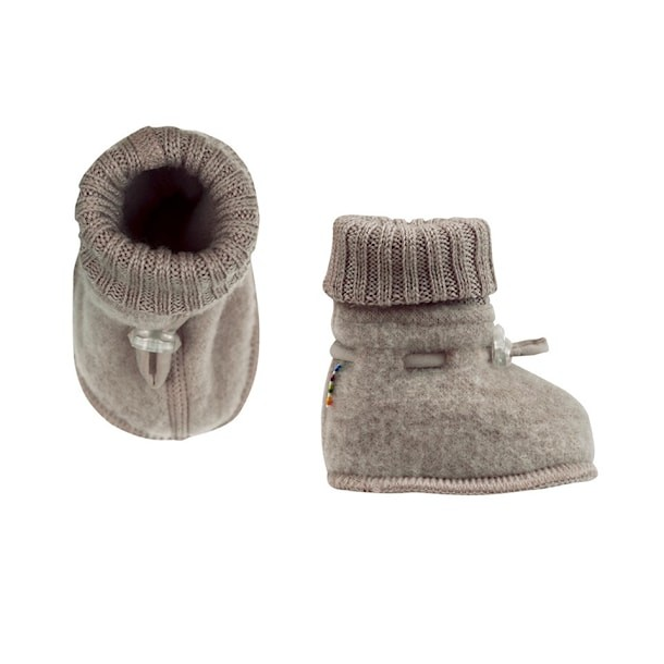 Joha - Sleeping booties wool - Sesame melange