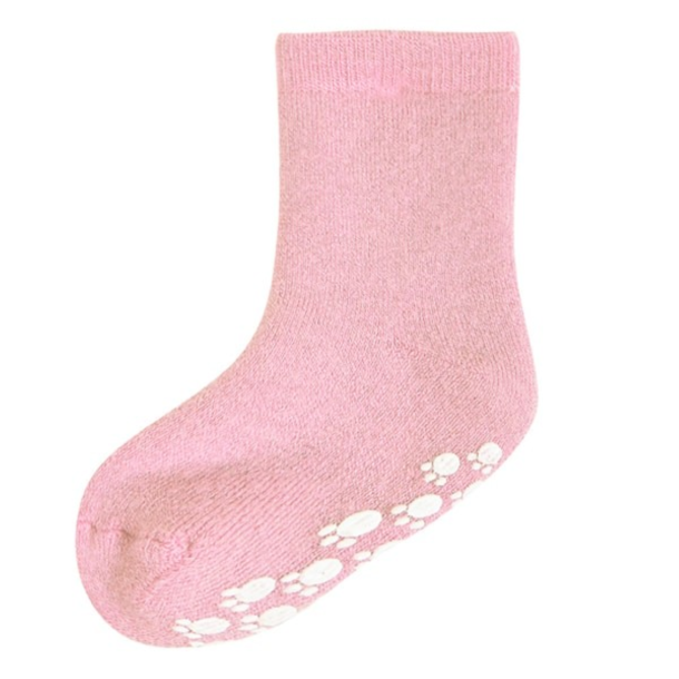Joha - Wool sock med antislip - Rosa