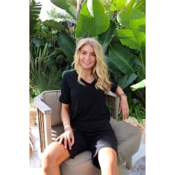 Libert - Ulla t-shirt med v-hals - black