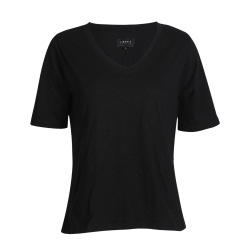 Libert - Ulla t-shirt med v-hals - black